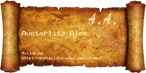 Austerlitz Alex névjegykártya