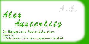alex austerlitz business card